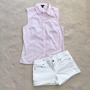 Ann Taylor Sleeveless Buttondown Top